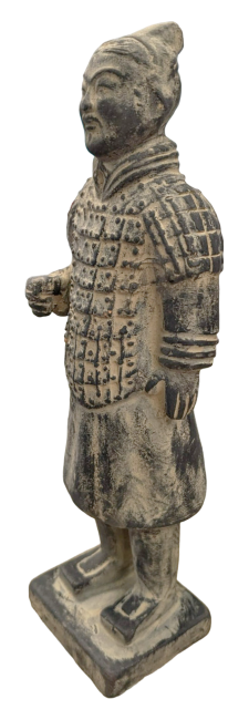 Posąg Czarnych Wojowników w zbroi z terakoty 22 cm