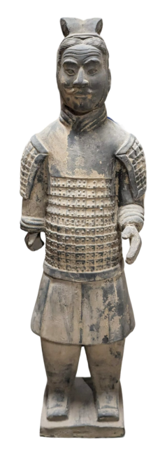 Posąg Czarnych Wojowników w zbroi z terakoty 50 cm