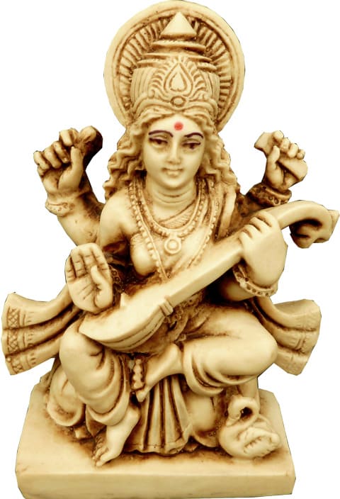 Posąg żywiczny Saraswati 11cm