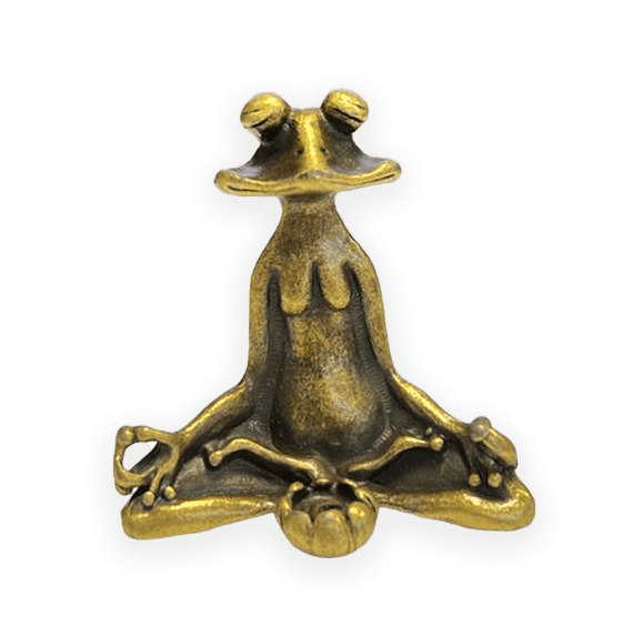 Metalowy stojak na kadzidełka Zen Frog 5 cm