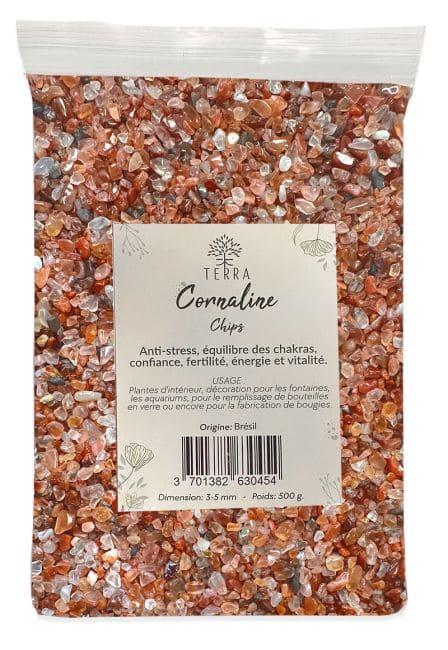Karneol Pomarańczowy Naturalny Kamień Chips 1-3mm 500g