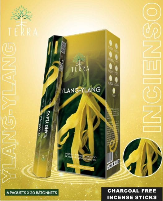 Kadzidło Terra Ylang-Ylang hexa bez węgla drzewnego 30gr