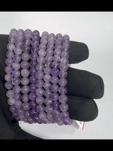 Bransoletka Koraliki Clear Amethyst A 6-6.5mm